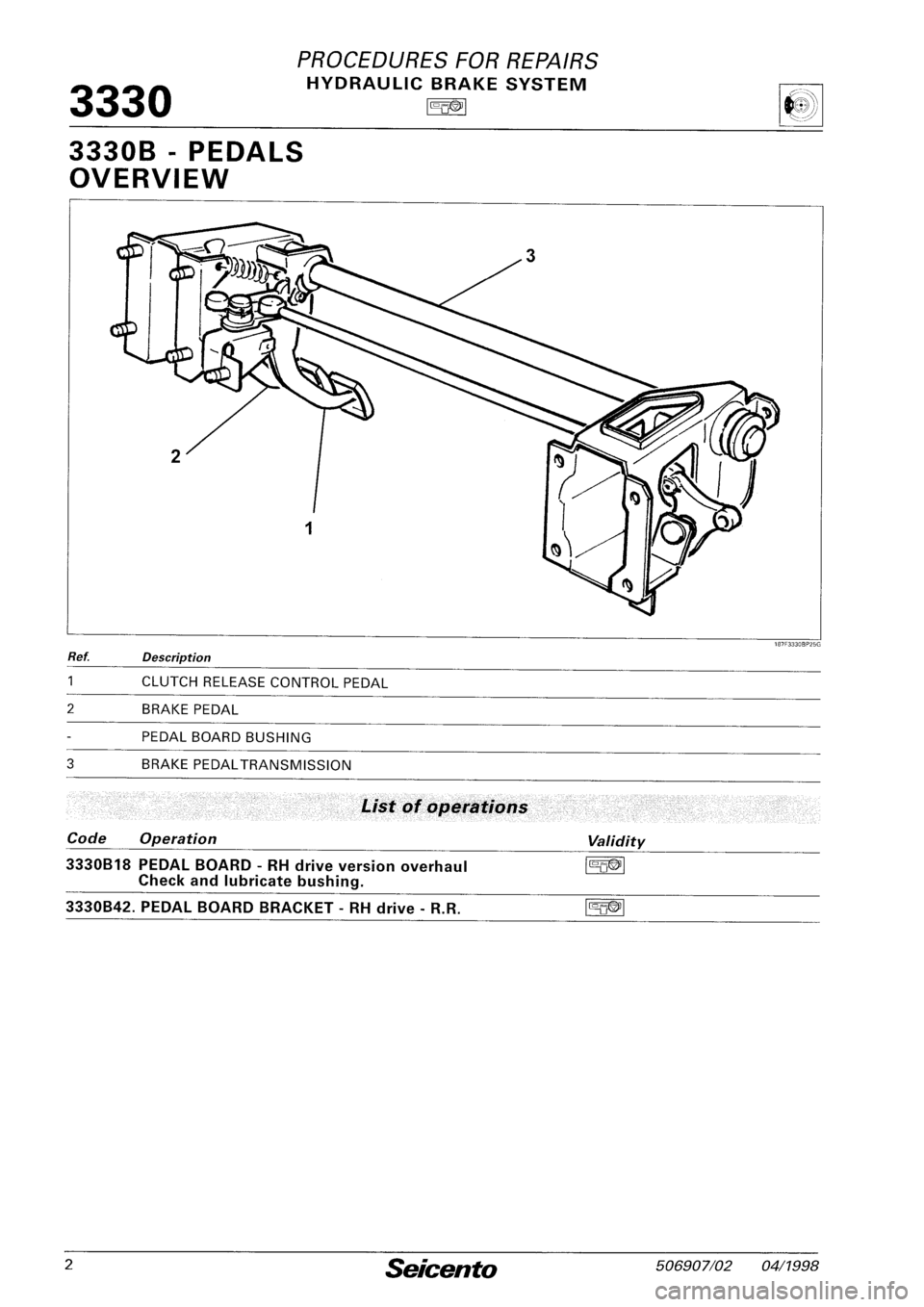 FIAT SEICENTO 1997  Service And Repair Manual 