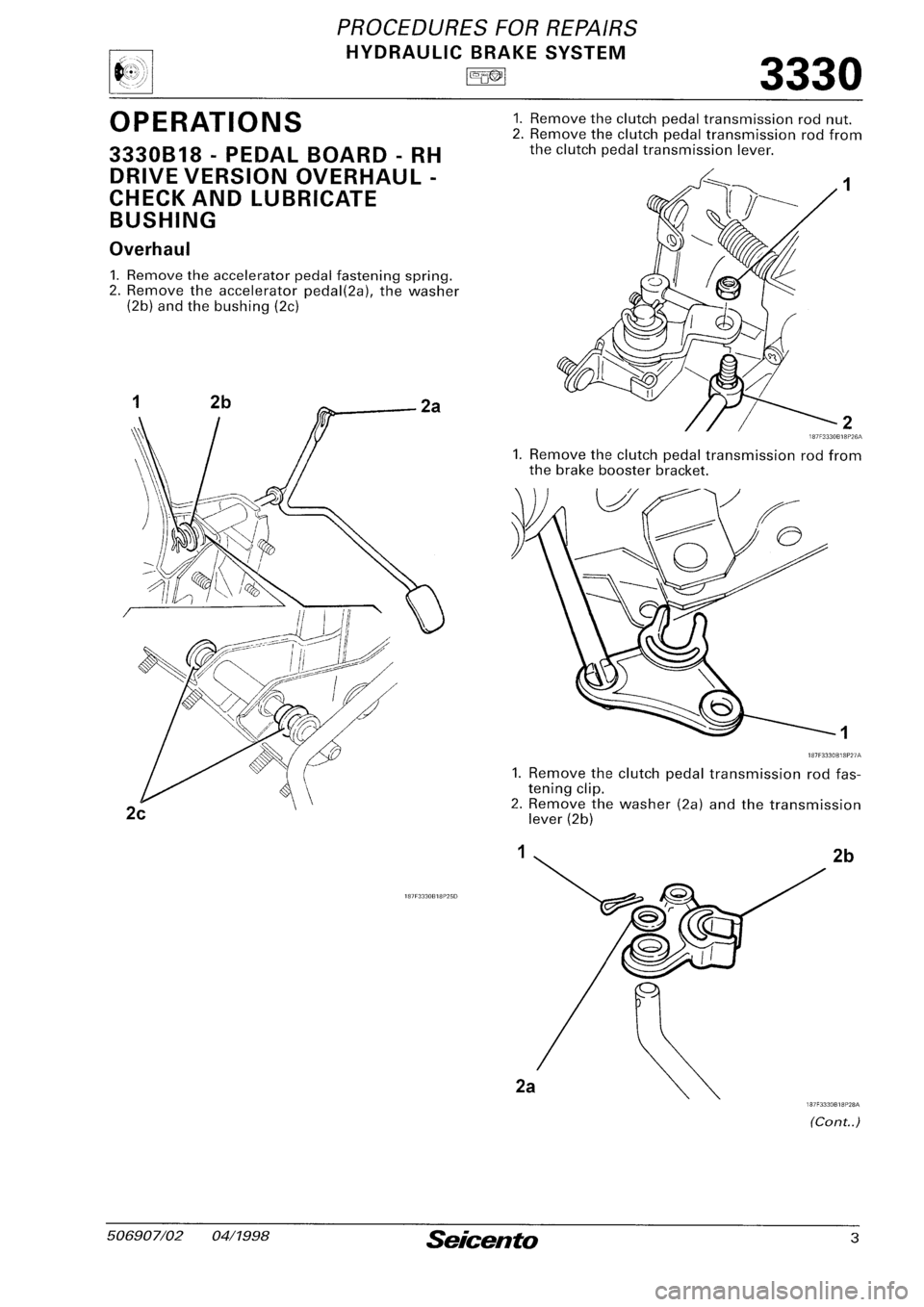 FIAT SEICENTO 1997  Service And Repair Manual 