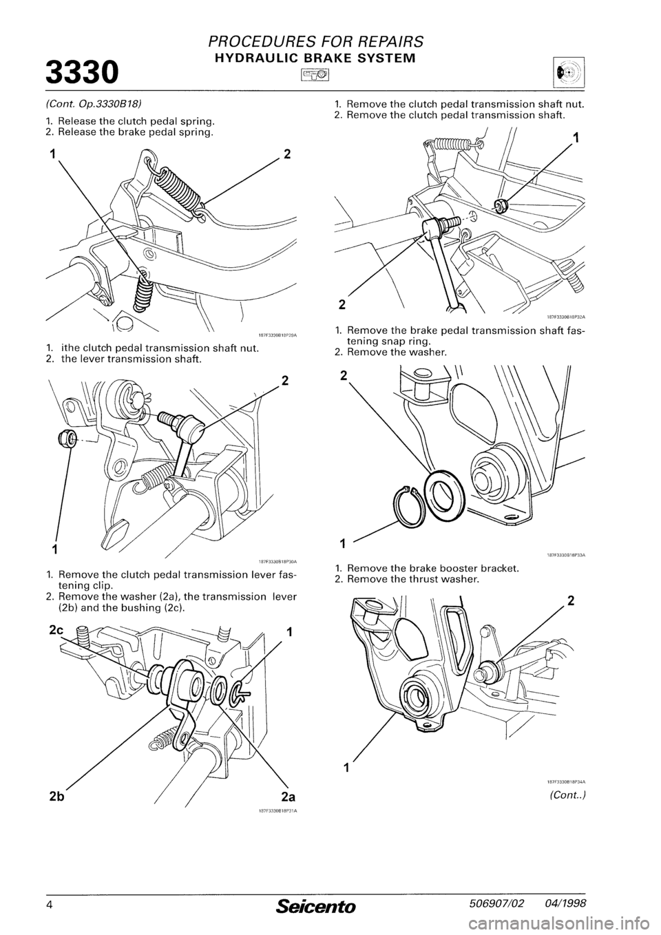 FIAT SEICENTO 1997  Service And Repair Manual 