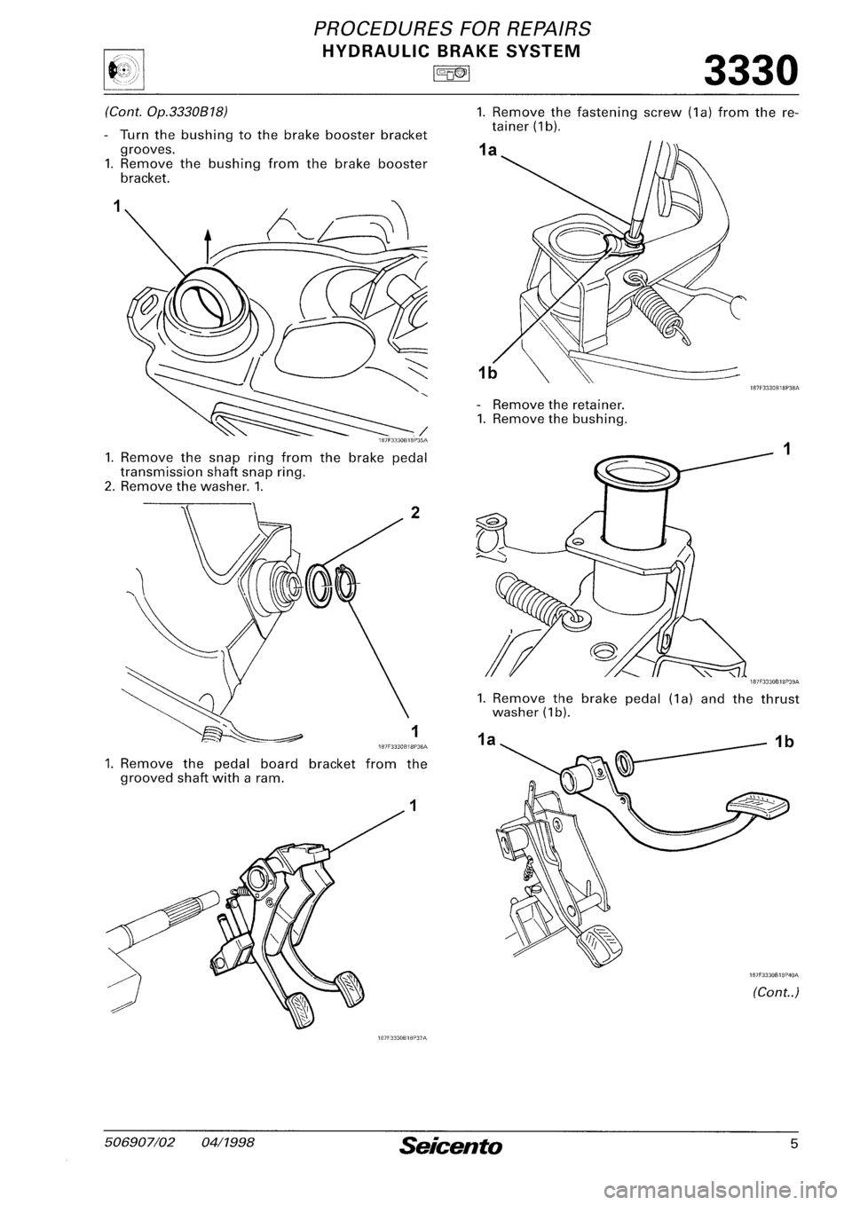 FIAT SEICENTO 1997  Service And Repair Manual 