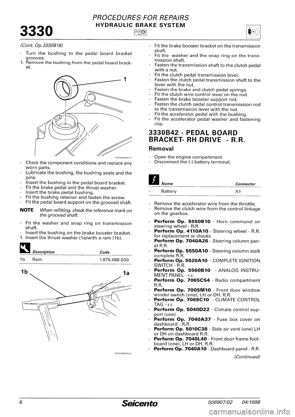 FIAT SEICENTO 1997  Service And Repair Manual 