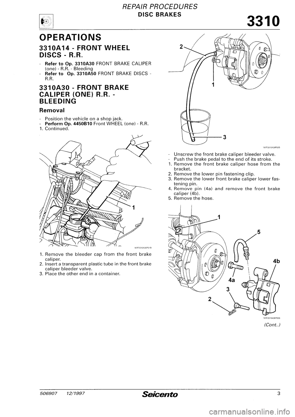 FIAT SEICENTO 1997  Service And Repair Manual 