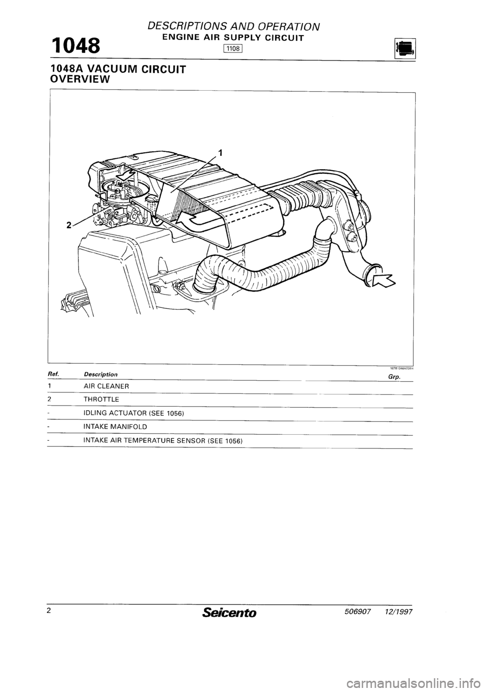 FIAT SEICENTO 1997  Service And Repair Manual 