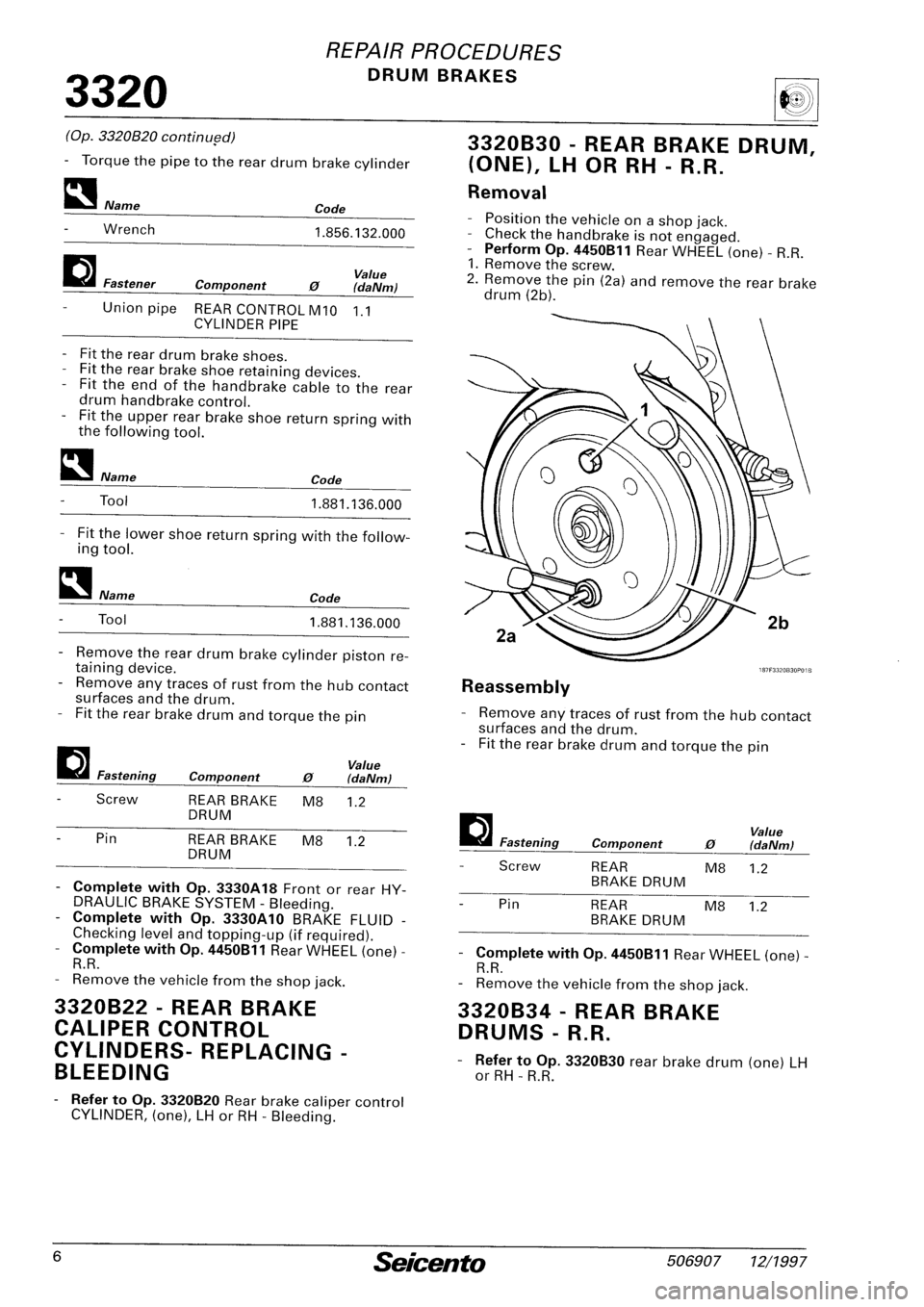 FIAT SEICENTO 1997  Service And Repair Manual 