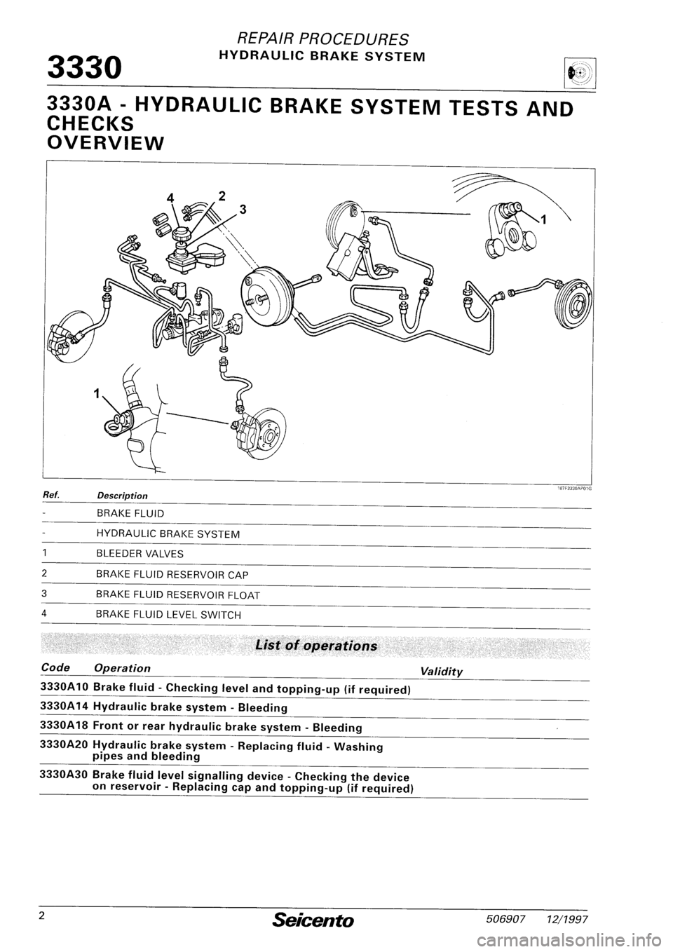 FIAT SEICENTO 1997  Service And Repair Manual 