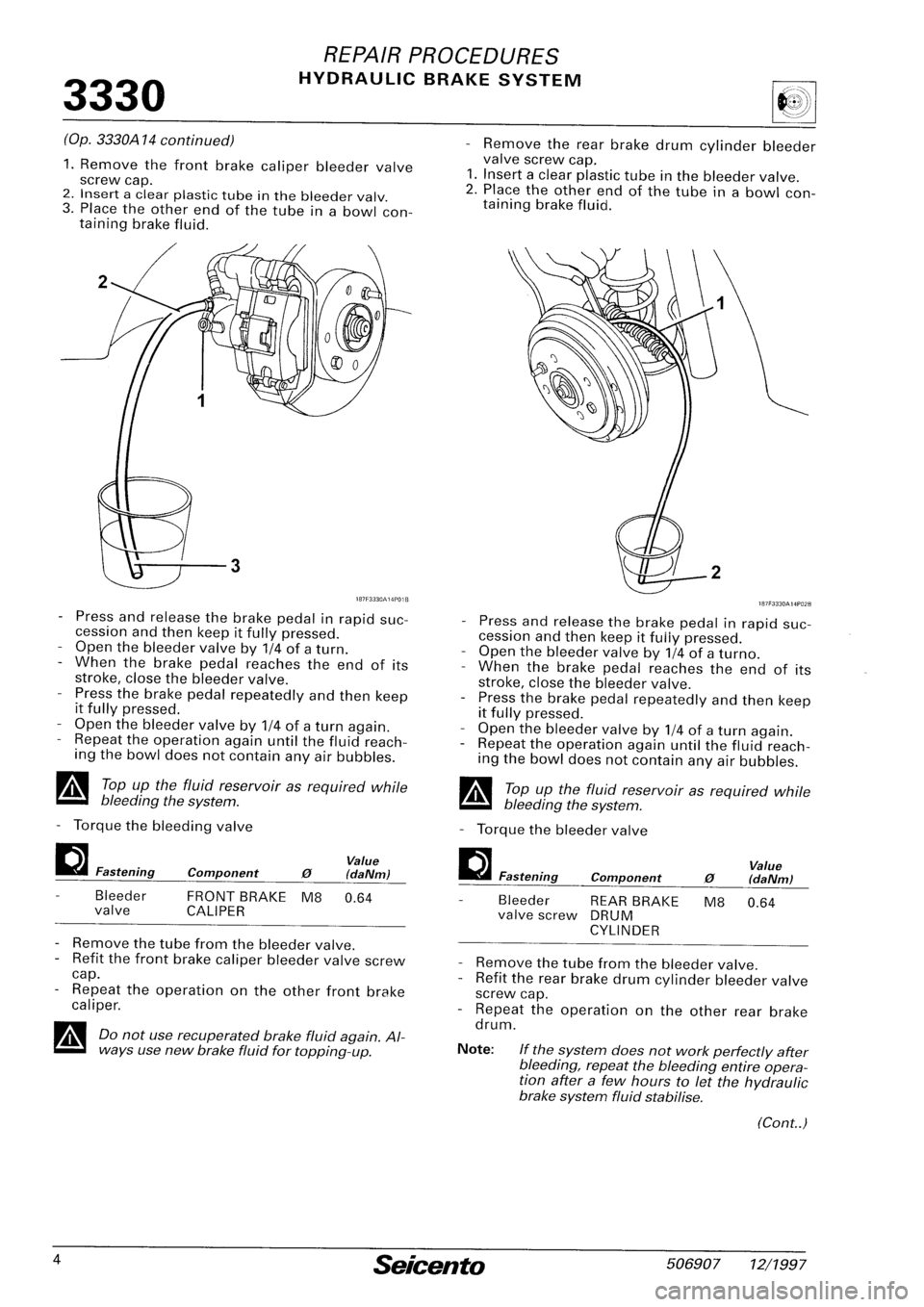 FIAT SEICENTO 1997  Service And Repair Manual 