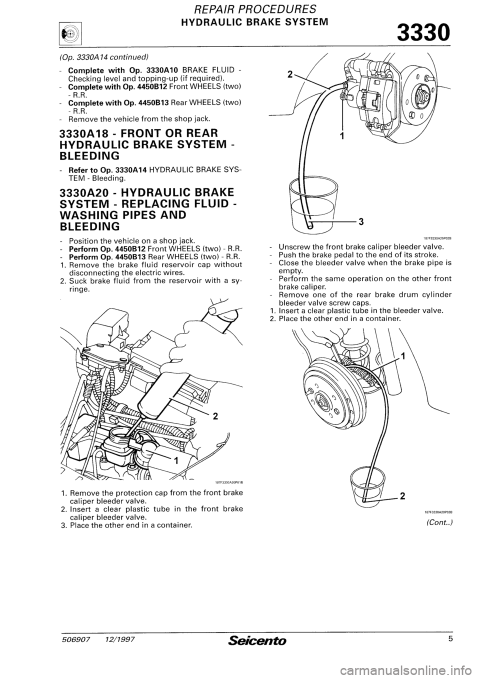 FIAT SEICENTO 1997  Service And Repair Manual 