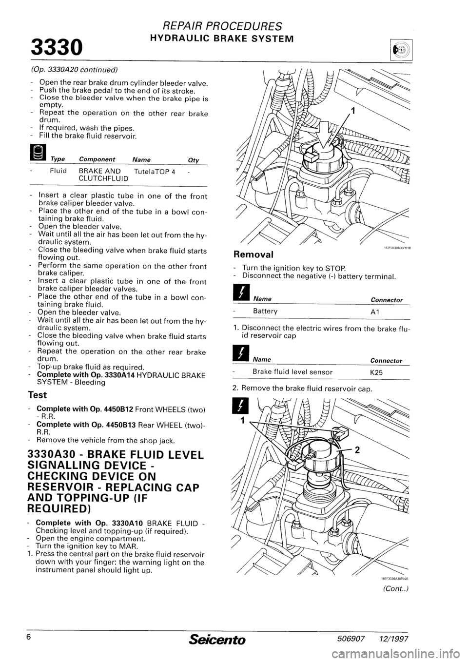 FIAT SEICENTO 1997  Service And Repair Manual 