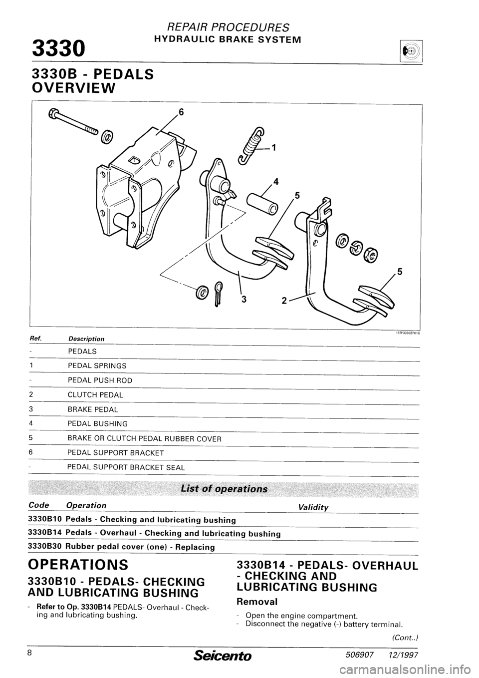 FIAT SEICENTO 1997  Service And Repair Manual 