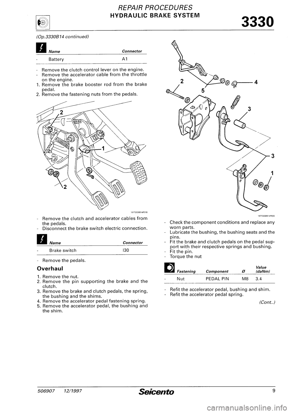 FIAT SEICENTO 1997  Service And Repair Manual 