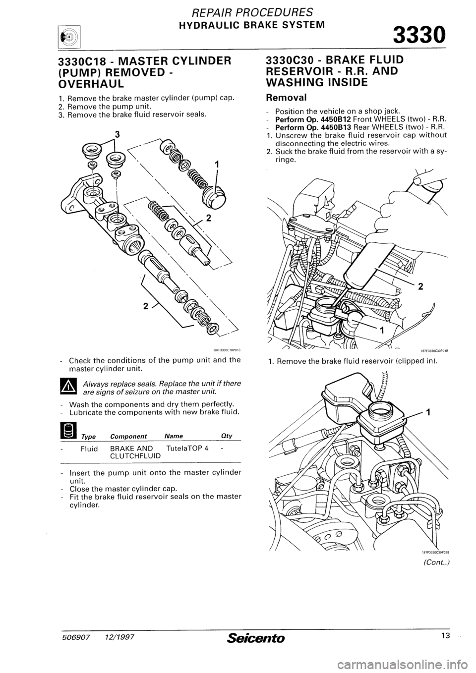 FIAT SEICENTO 1997  Service And Repair Manual 