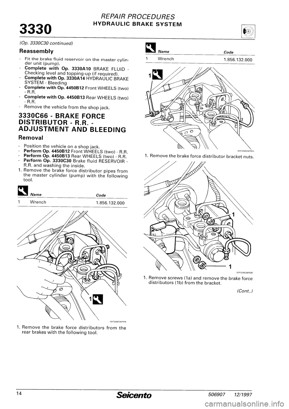 FIAT SEICENTO 1997  Service And Repair Manual 