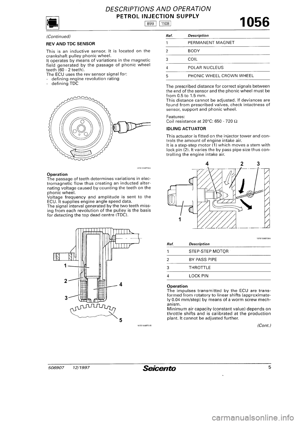 FIAT SEICENTO 1997  Service And Repair Manual 