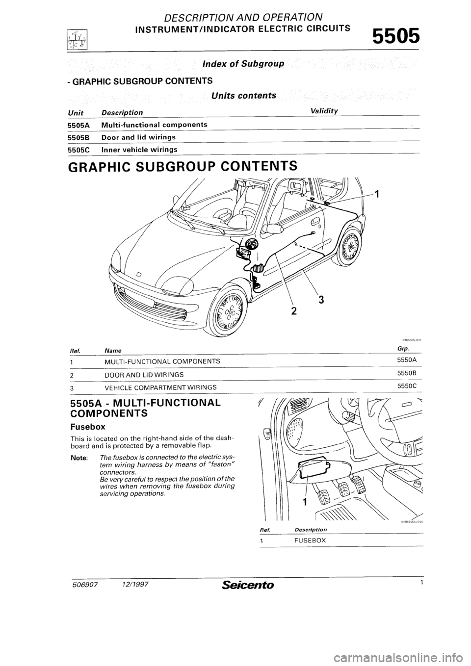 FIAT SEICENTO 1997  Service And Repair Manual 