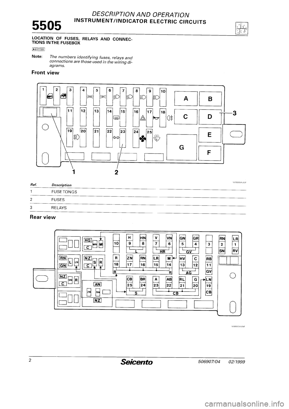 FIAT SEICENTO 1997  Service And Repair Manual 