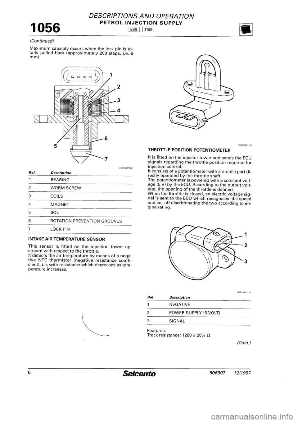 FIAT SEICENTO 1997  Service And Repair Manual 