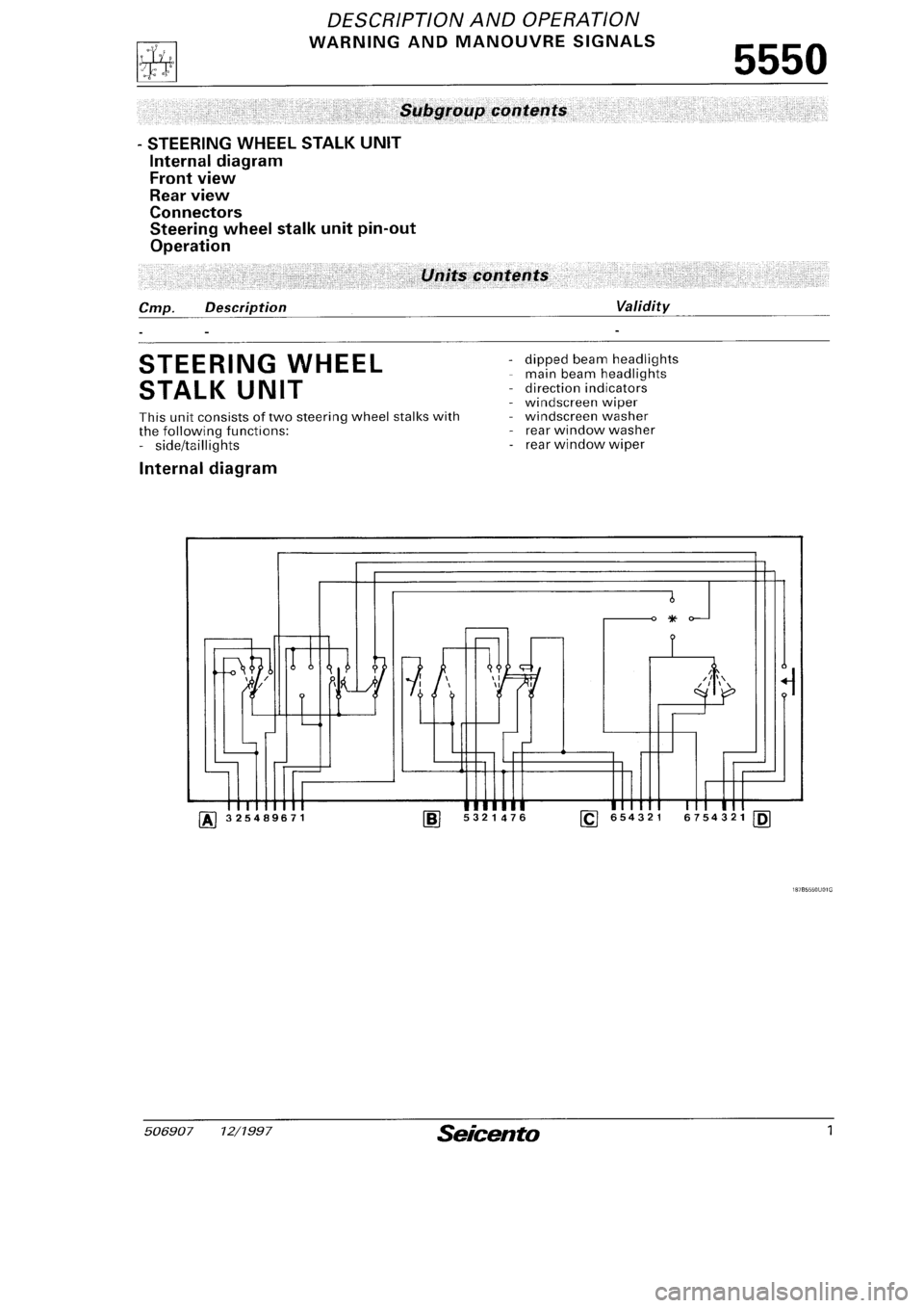 FIAT SEICENTO 1997  Service And Repair Manual 