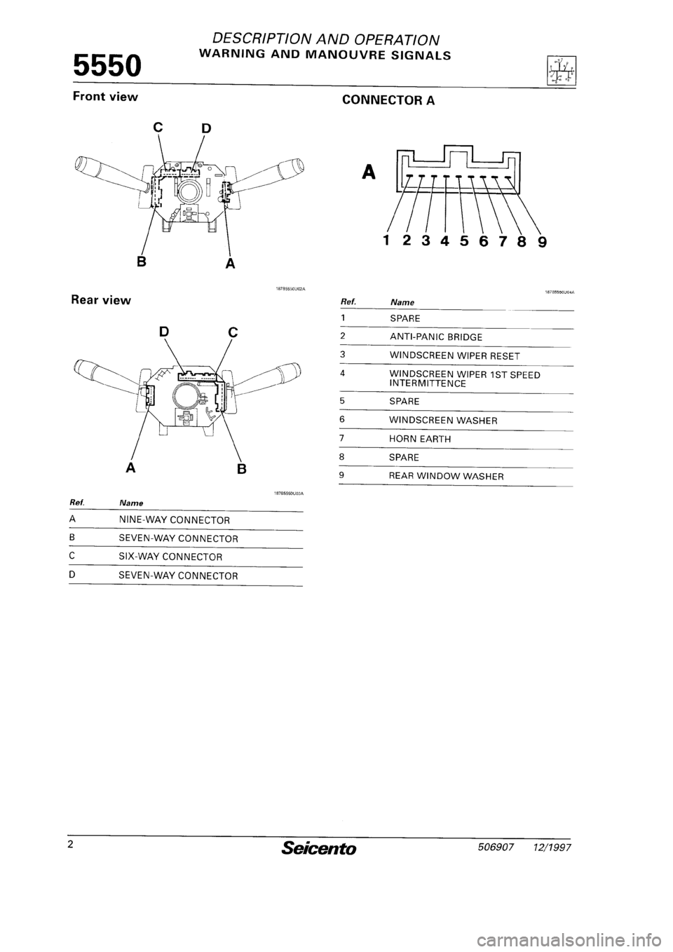 FIAT SEICENTO 1997  Service And Repair Manual 