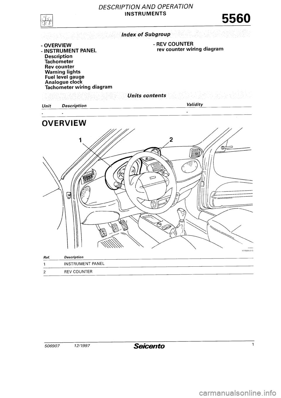 FIAT SEICENTO 1997  Service And Repair Manual 