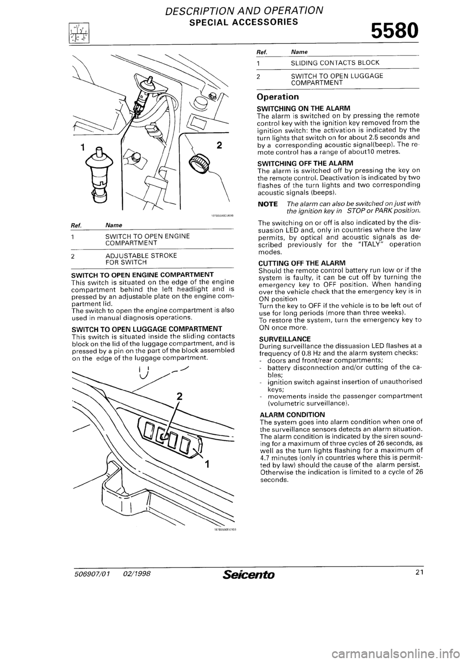 FIAT SEICENTO 1997  Service And Repair Manual 