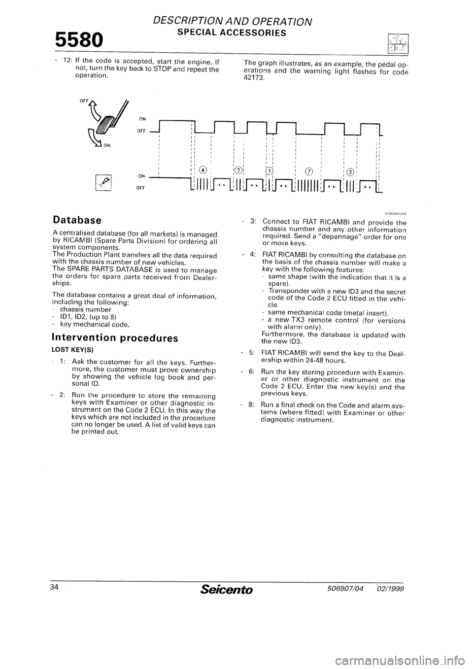 FIAT SEICENTO 1997  Service And Repair Manual 