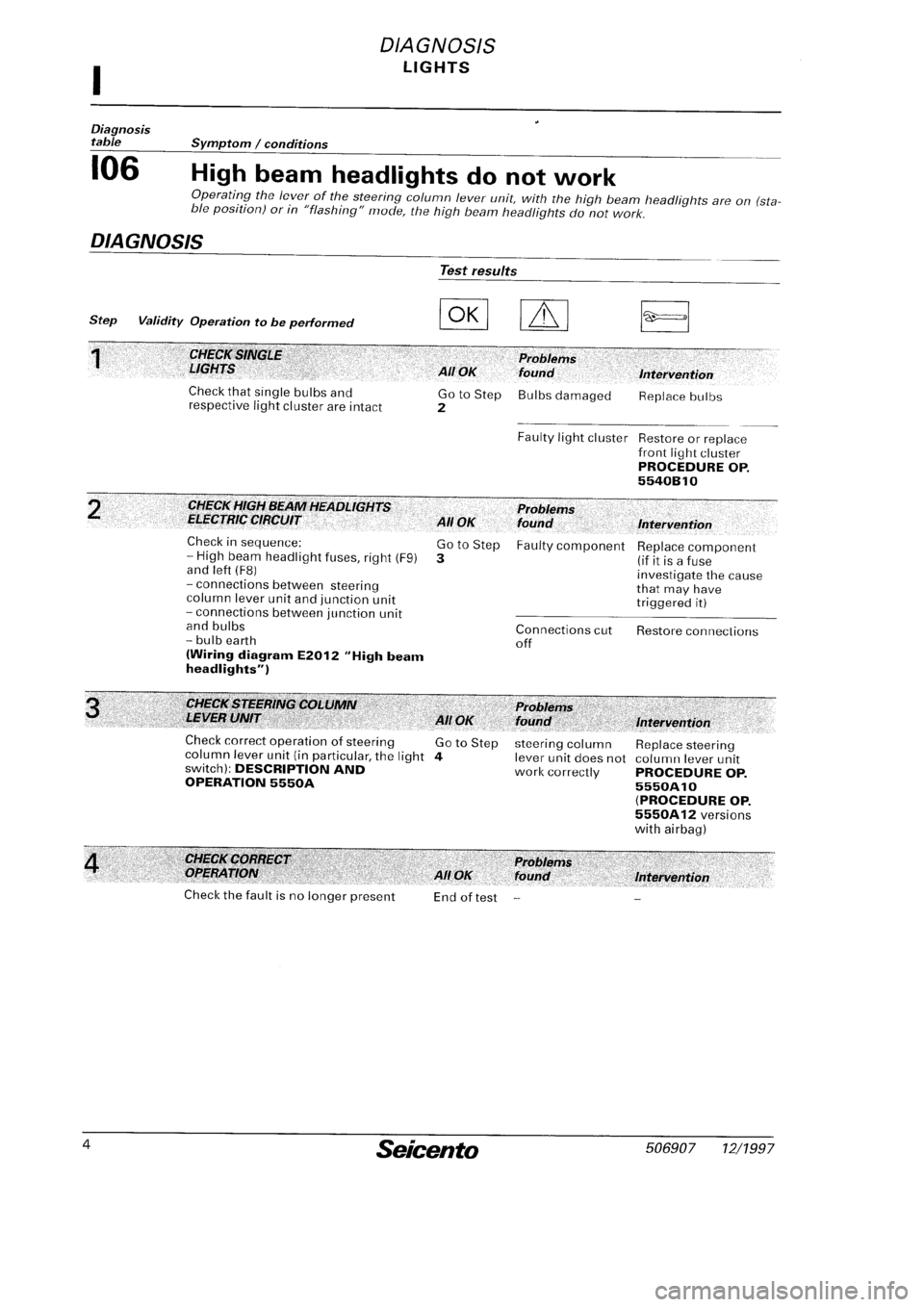 FIAT SEICENTO 1997  Service And Repair Manual 