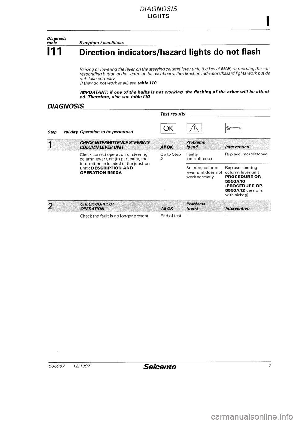 FIAT SEICENTO 1997  Service And Repair Manual 