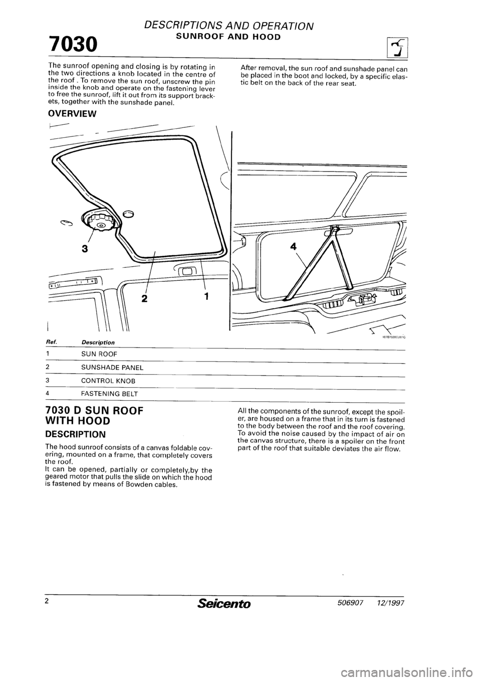 FIAT SEICENTO 1997  Service And Repair Manual 