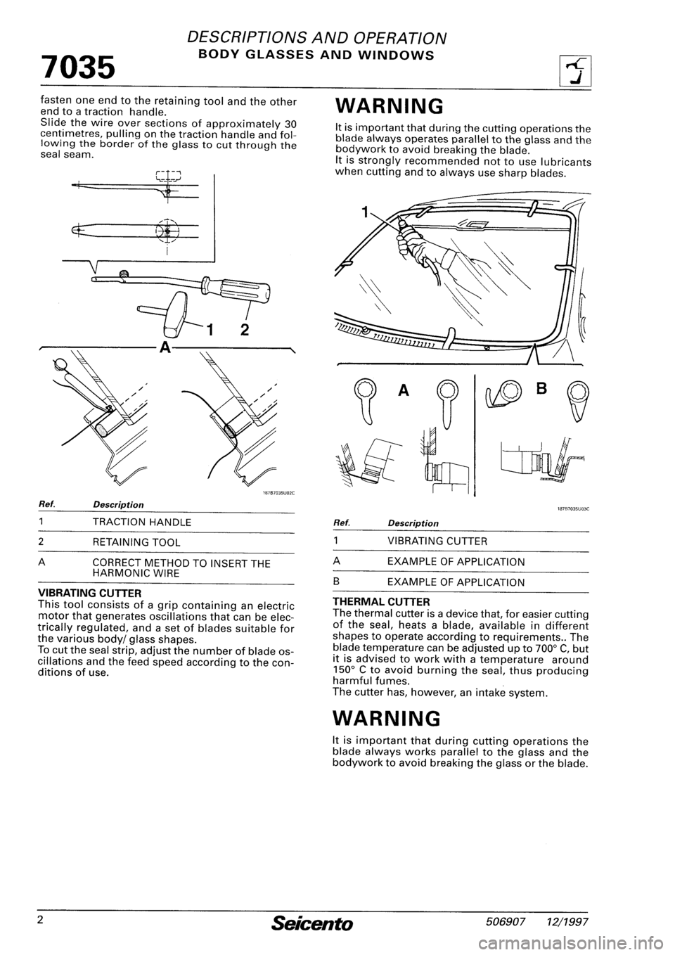 FIAT SEICENTO 1997  Service And Repair Manual 