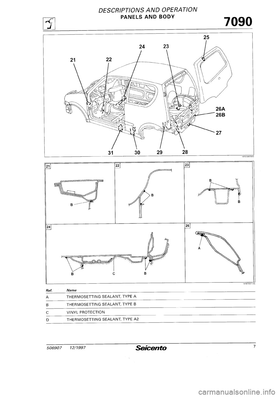 FIAT SEICENTO 1997  Service And Repair Manual 