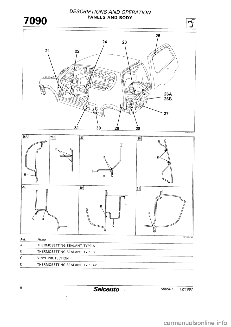 FIAT SEICENTO 1997  Service And Repair Manual 