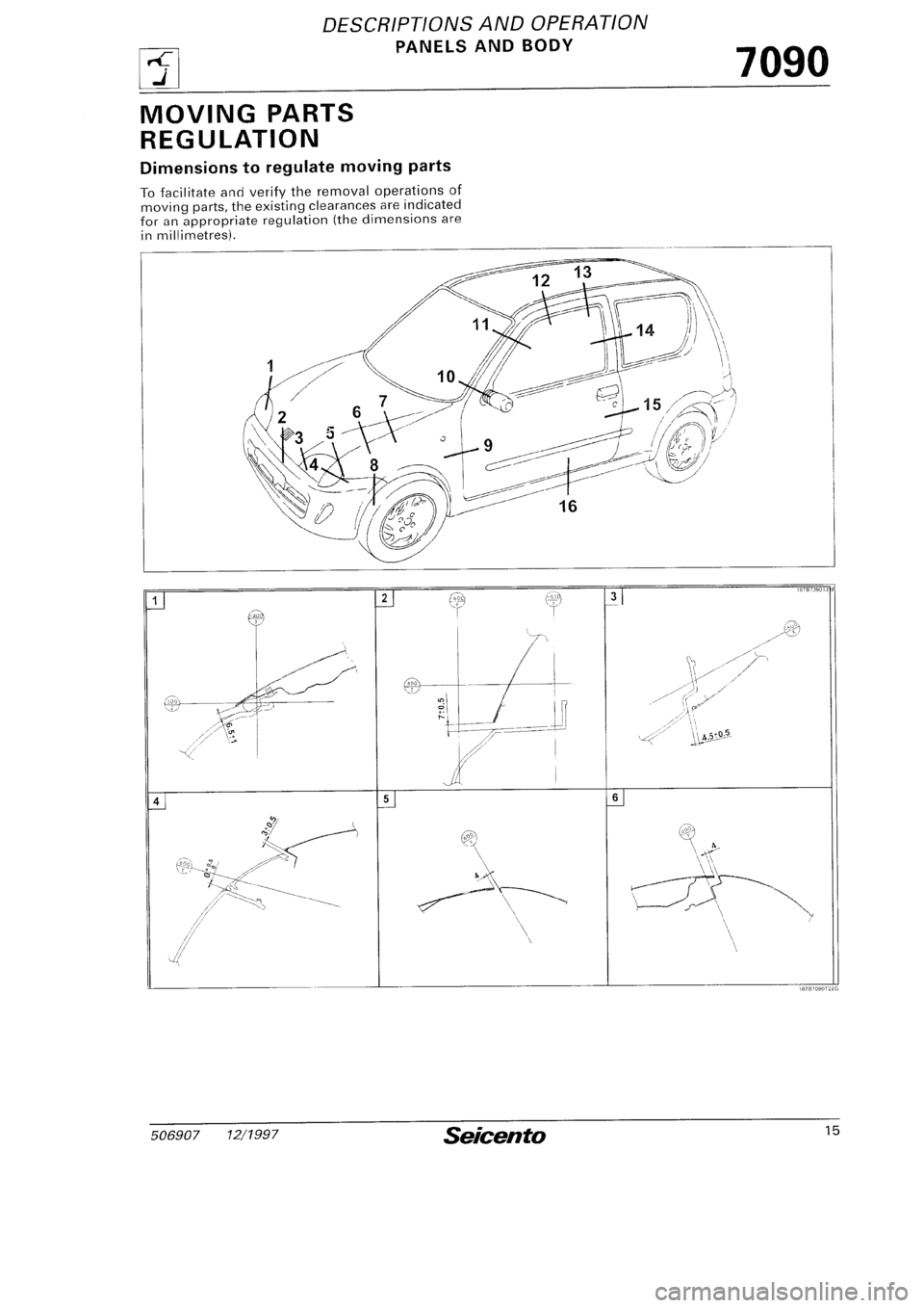 FIAT SEICENTO 1997  Service And Repair Manual 