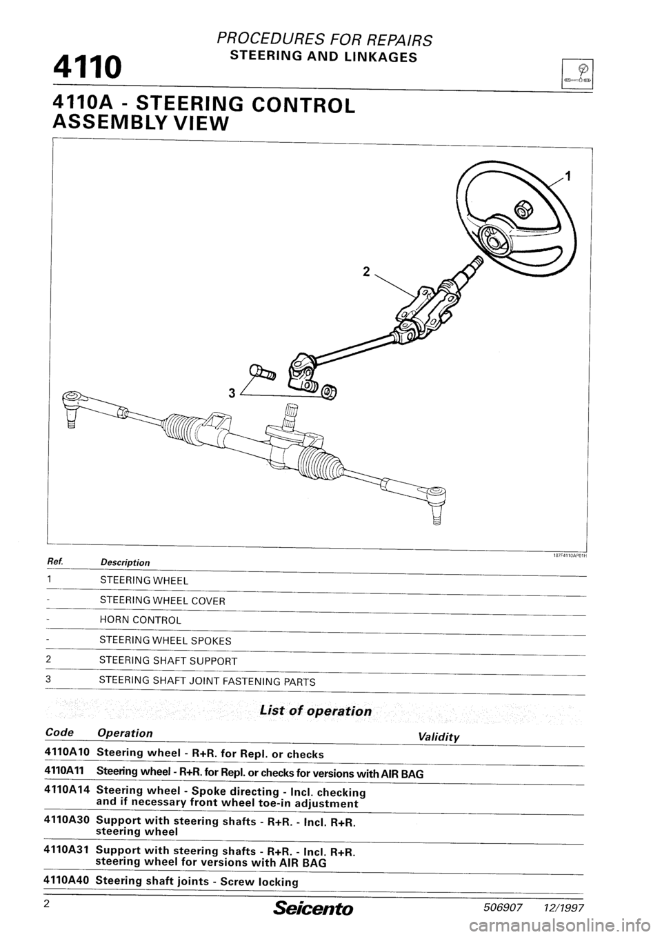 FIAT SEICENTO 1997  Service And Repair Manual 
