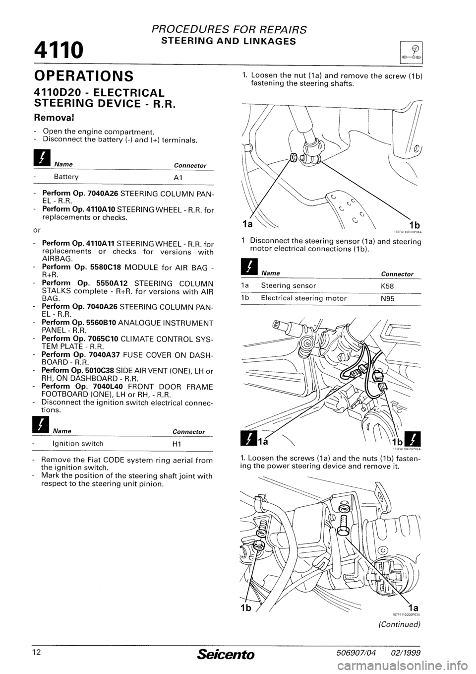 FIAT SEICENTO 1997  Service And Repair Manual 