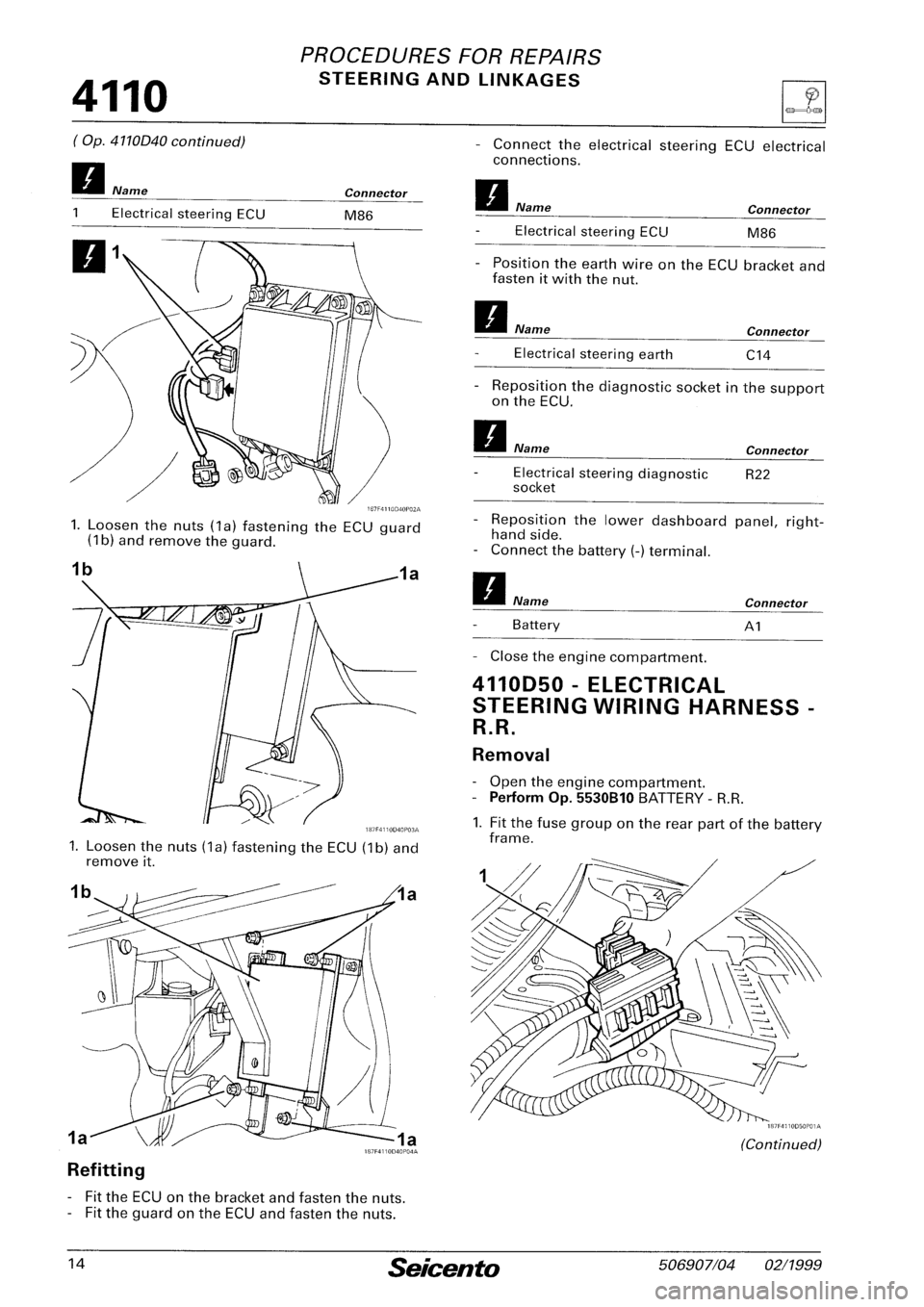 FIAT SEICENTO 1997  Service And Repair Manual 