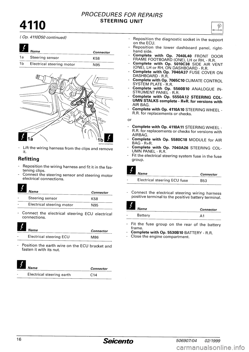 FIAT SEICENTO 1997  Service And Repair Manual 
