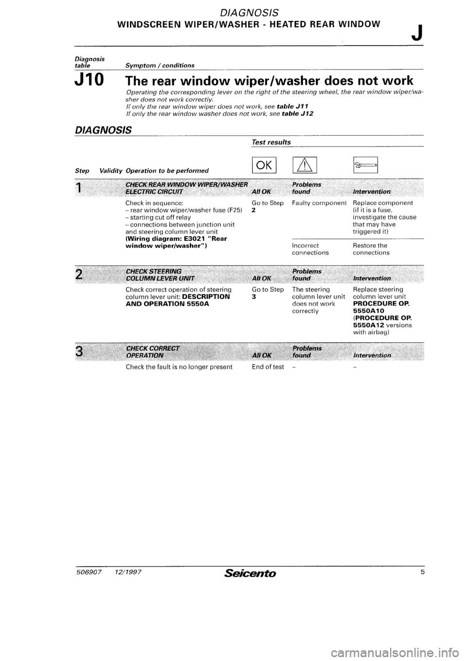 FIAT SEICENTO 1997  Service And Repair Manual 