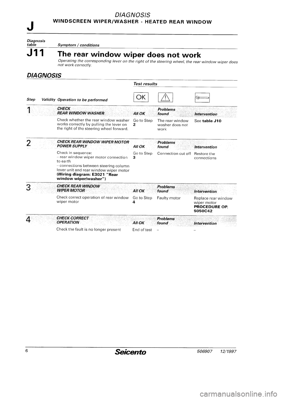 FIAT SEICENTO 1997  Service And Repair Manual 