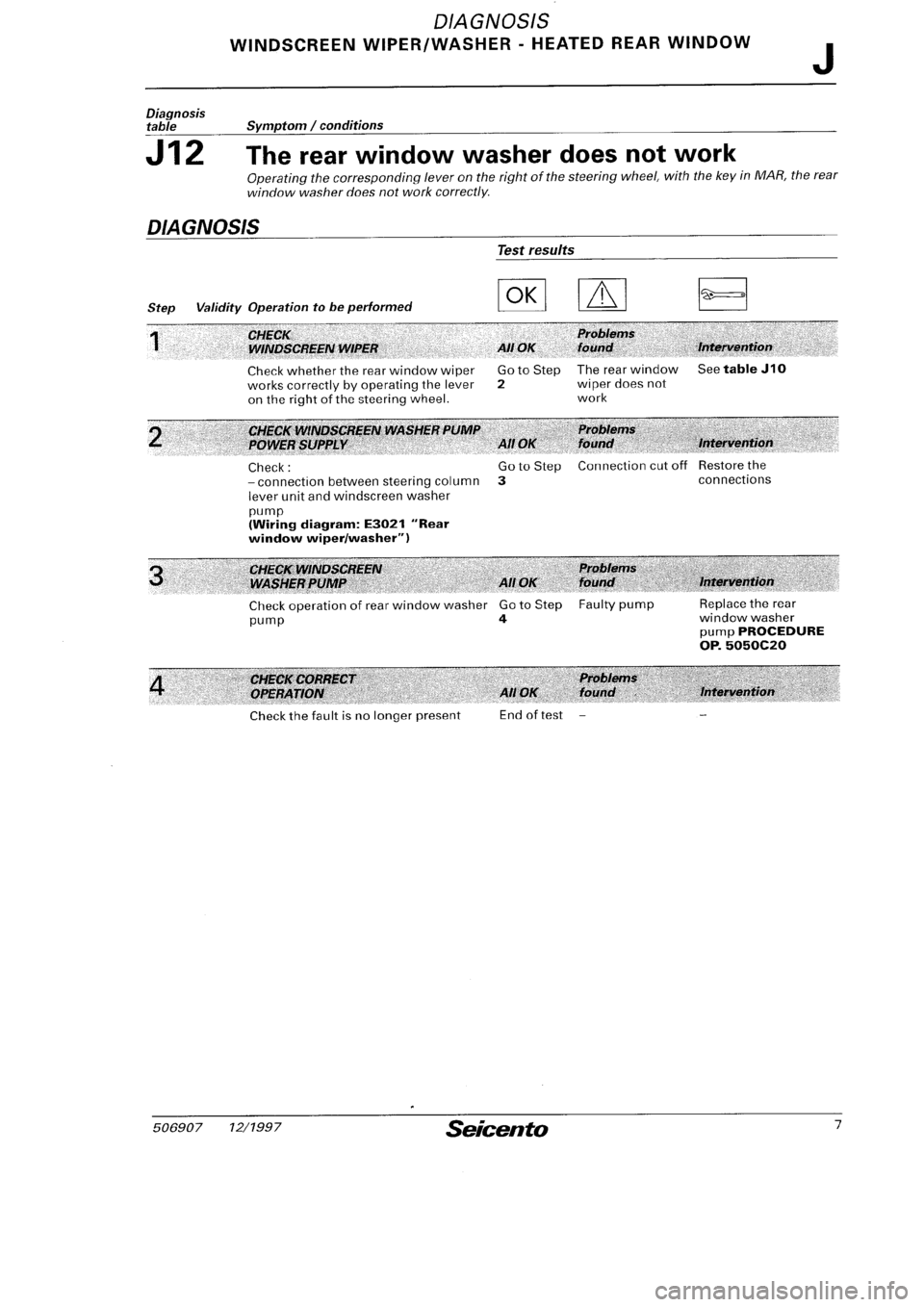 FIAT SEICENTO 1997  Service And Repair Manual 