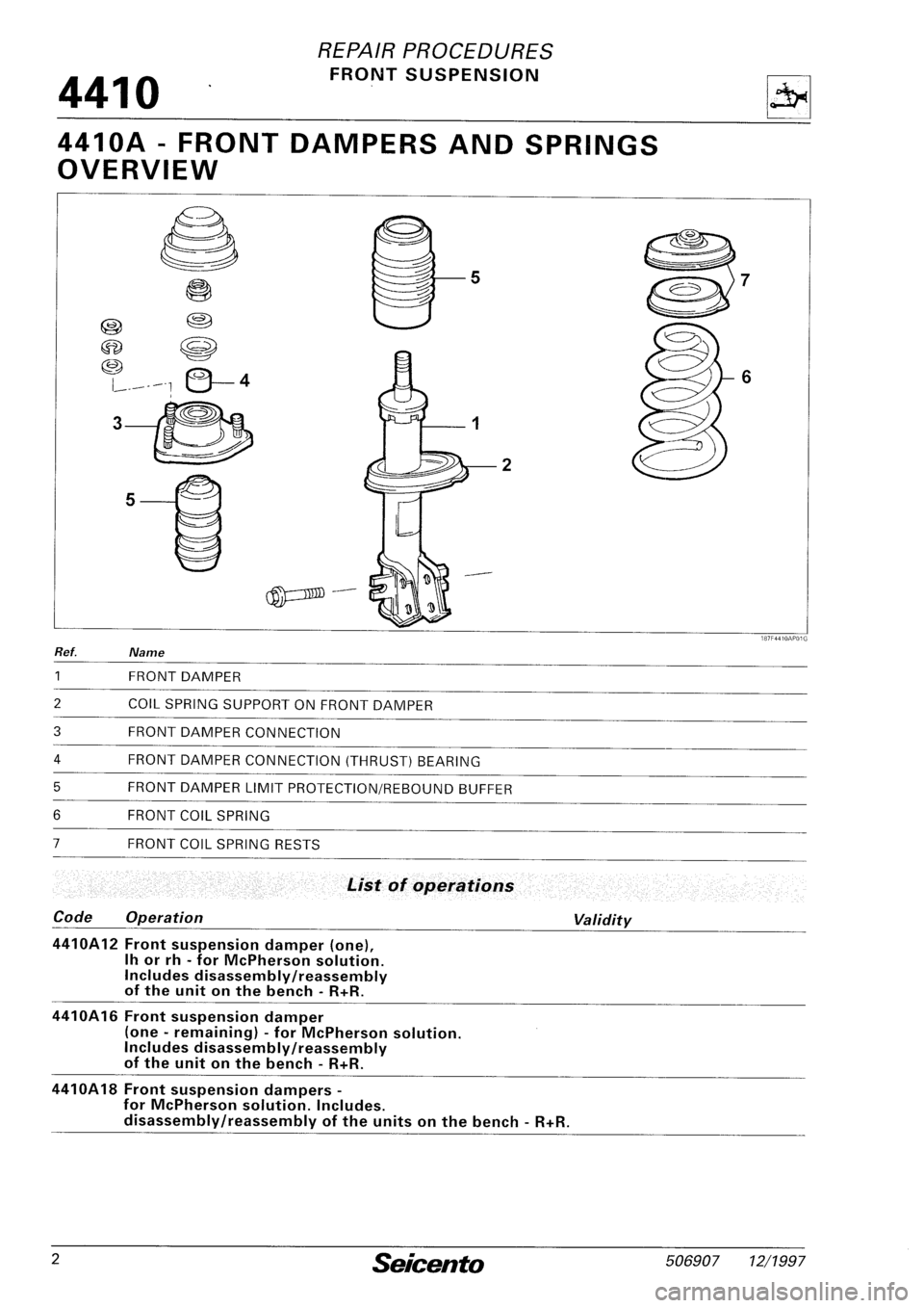 FIAT SEICENTO 1997  Service And Repair Manual 