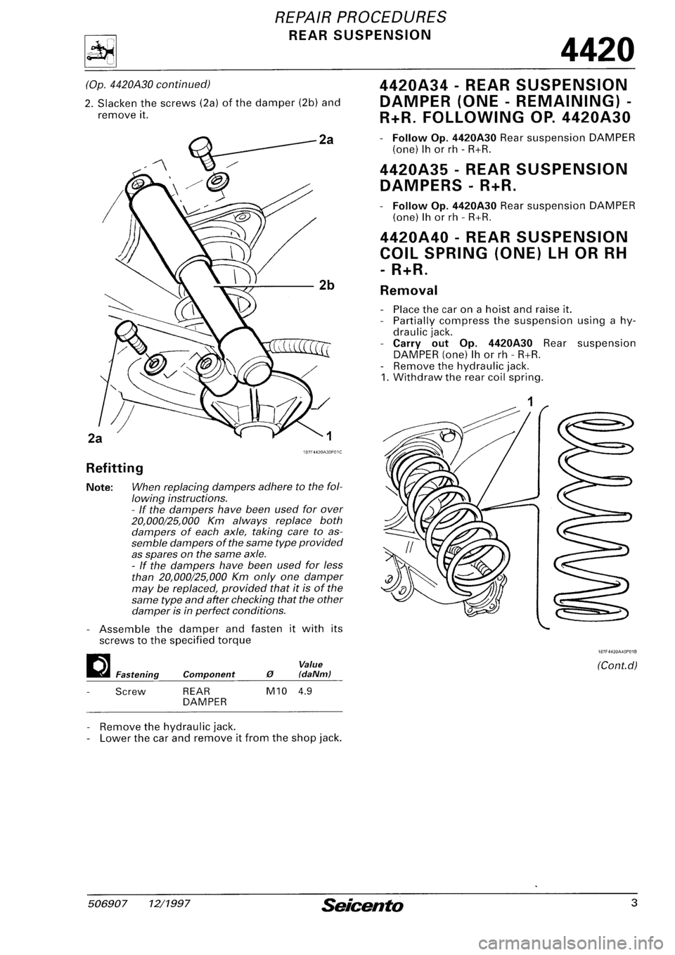 FIAT SEICENTO 1997  Service And Repair Manual 