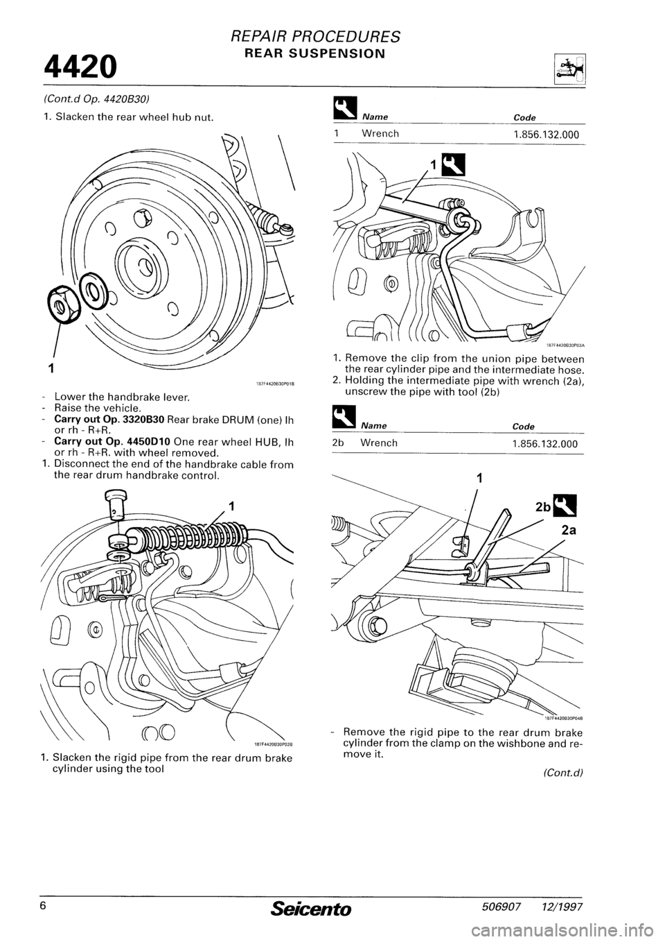 FIAT SEICENTO 1997  Service And Repair Manual 