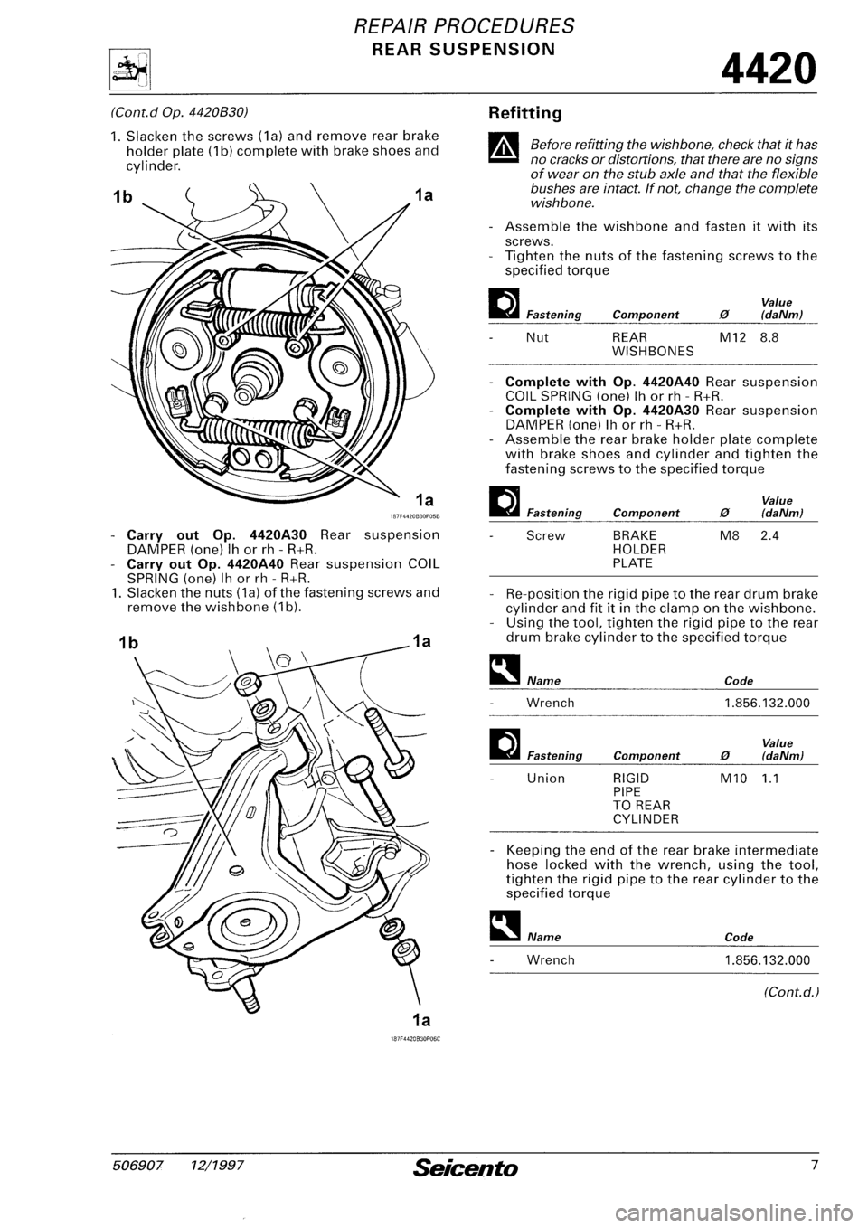 FIAT SEICENTO 1997  Service And Repair Manual 