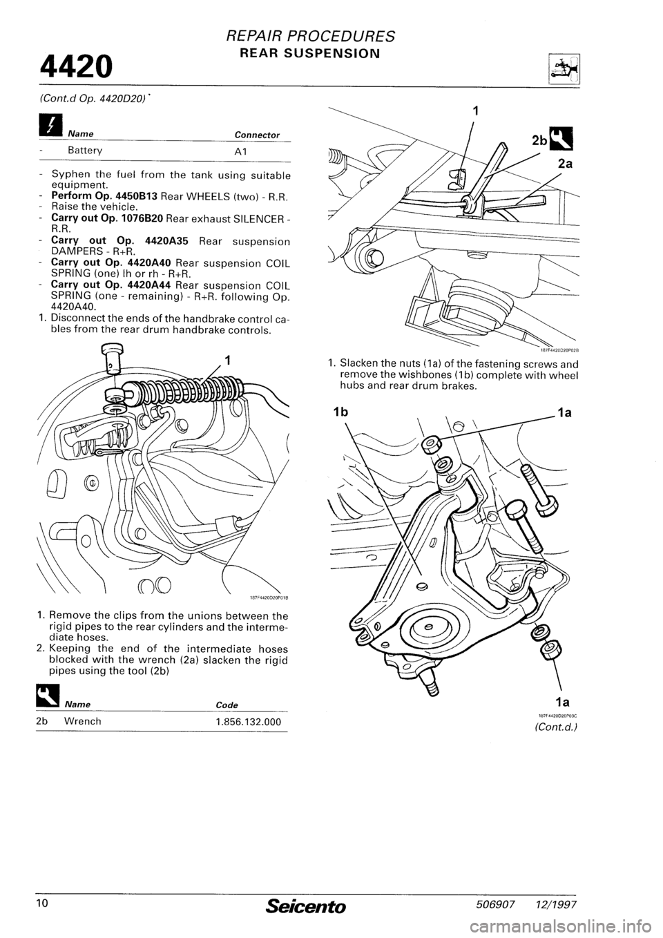FIAT SEICENTO 1997  Service And Repair Manual 