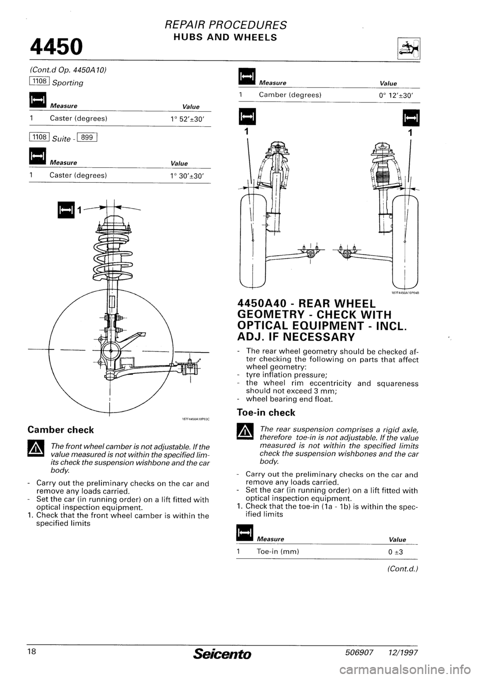 FIAT SEICENTO 1997  Service And Repair Manual 