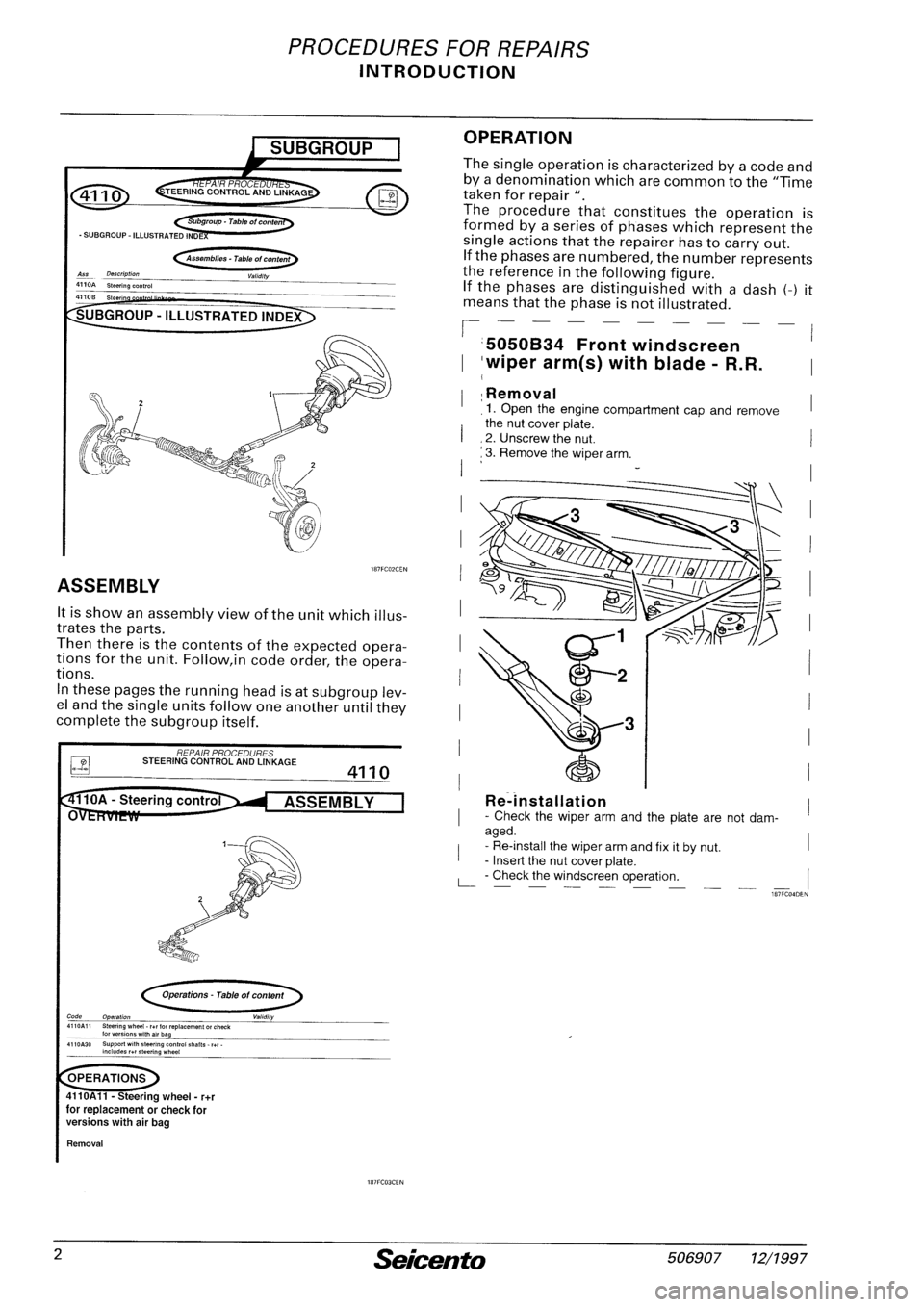FIAT SEICENTO 1997  Service And Repair Manual 