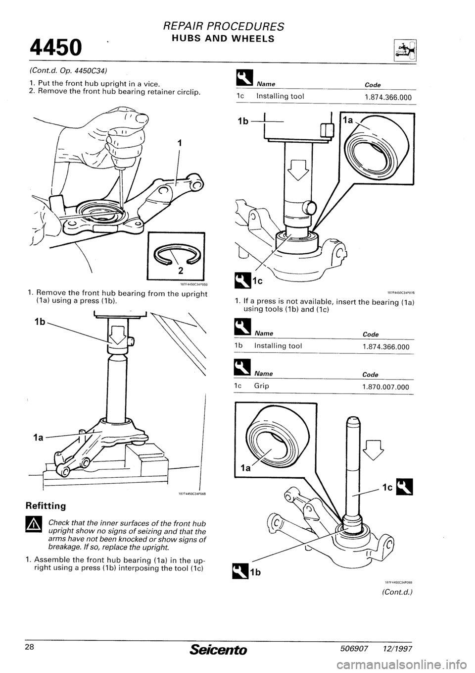 FIAT SEICENTO 1997  Service And Repair Manual 