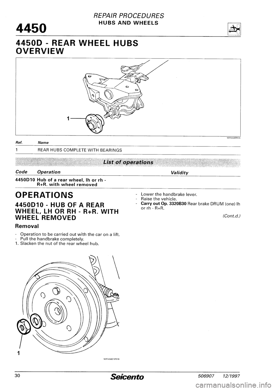 FIAT SEICENTO 1997  Service And Repair Manual 