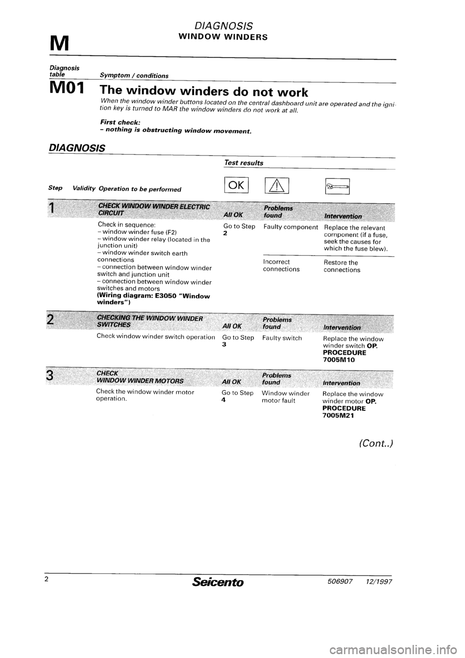 FIAT SEICENTO 1997  Service And Repair Manual 