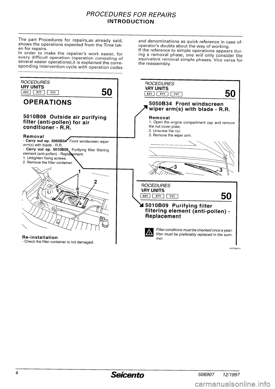 FIAT SEICENTO 1997  Service And Repair Manual 